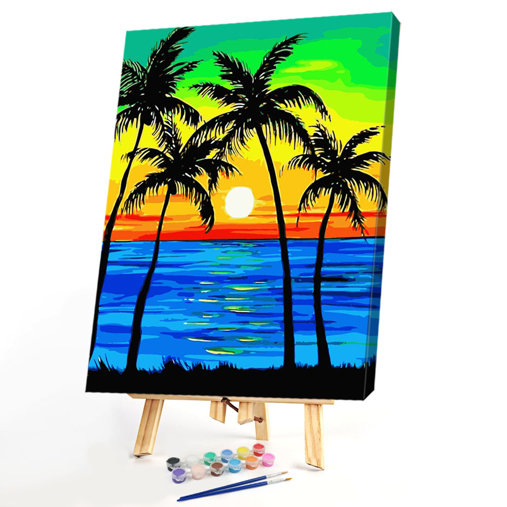 

40*50CM Paint By Numbers-Coconut Tree, 501 Original