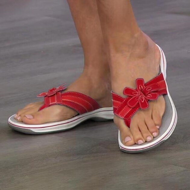 Canrulo Women Slippers Fashion Flat Casual Flip-Flops Comfortable Outdoor Platform Wedge Beach Sandals Chinelo Nuvem Original
