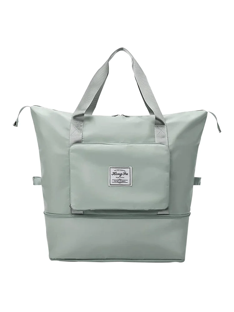 Travel Bag Large Capacity Folding Sports Bag Waterproof Women Bag (Green)
