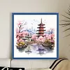 Pavilions-11CT Stamped Cross Stitch 40*40cm/15.75*15.75in tapestrymarket