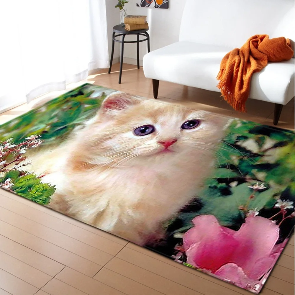 Carpet For Living Room Home Bedroom Bedside Children's Decoration Rug Animal Pattern Hallway Balcony Bathroom Non-Slip Floor Mat