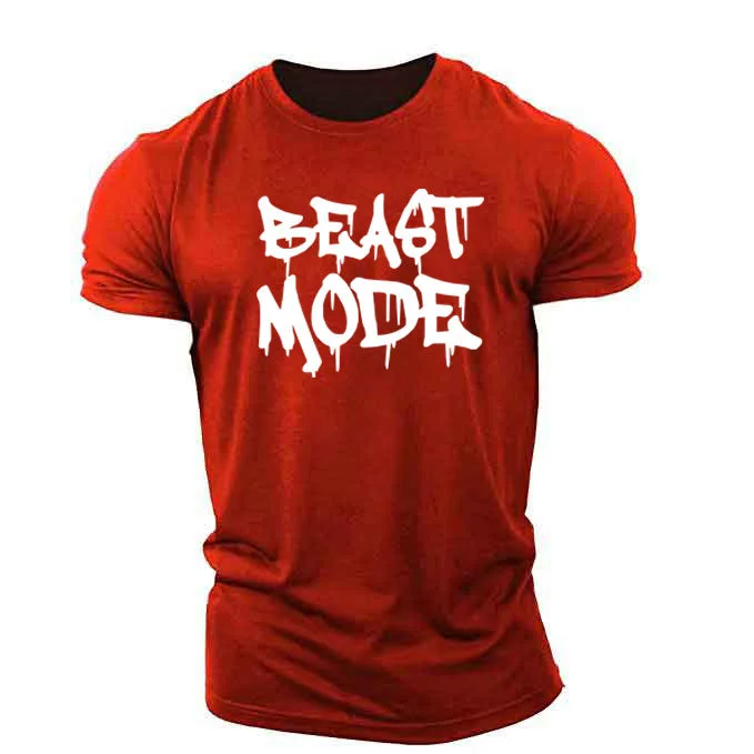 Men's Fitness Beast Mode Short Sleeve T-shirt