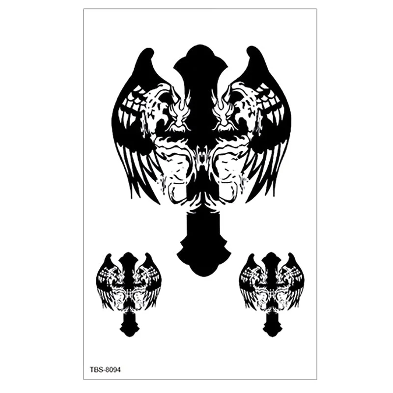 Waterproof Temporary Tattoo wolf tiger totem Fake Tatto Flash Tatoo cross angel Hand Arm middle size art Tattoos for Women men