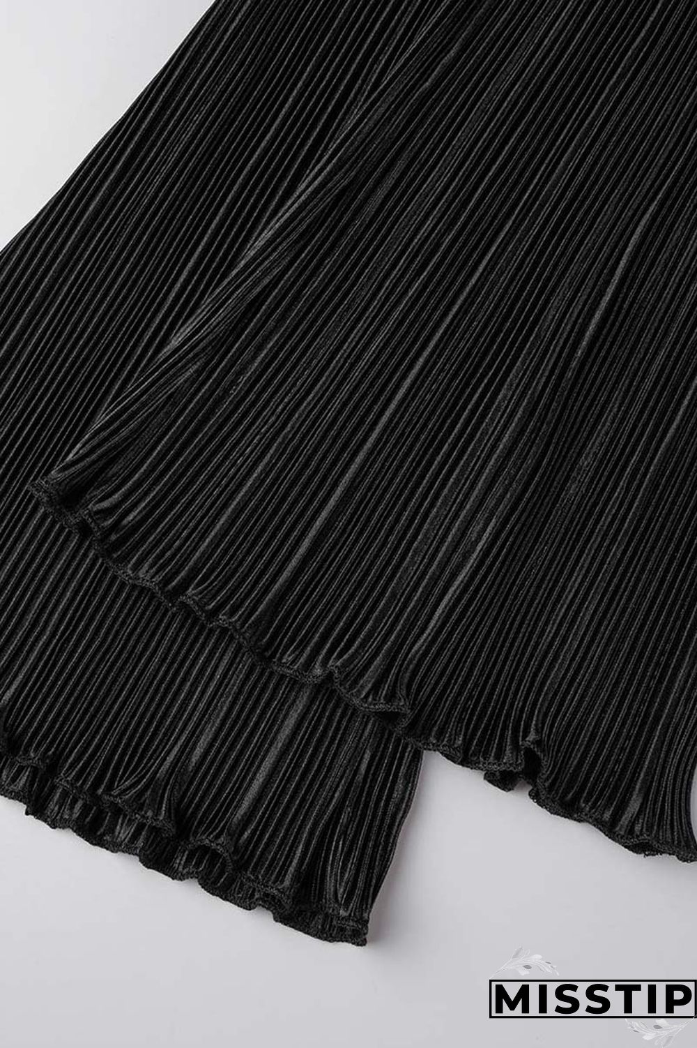 Black Casual Solid Patchwork Turndown Collar Long Sleeve Two Pieces