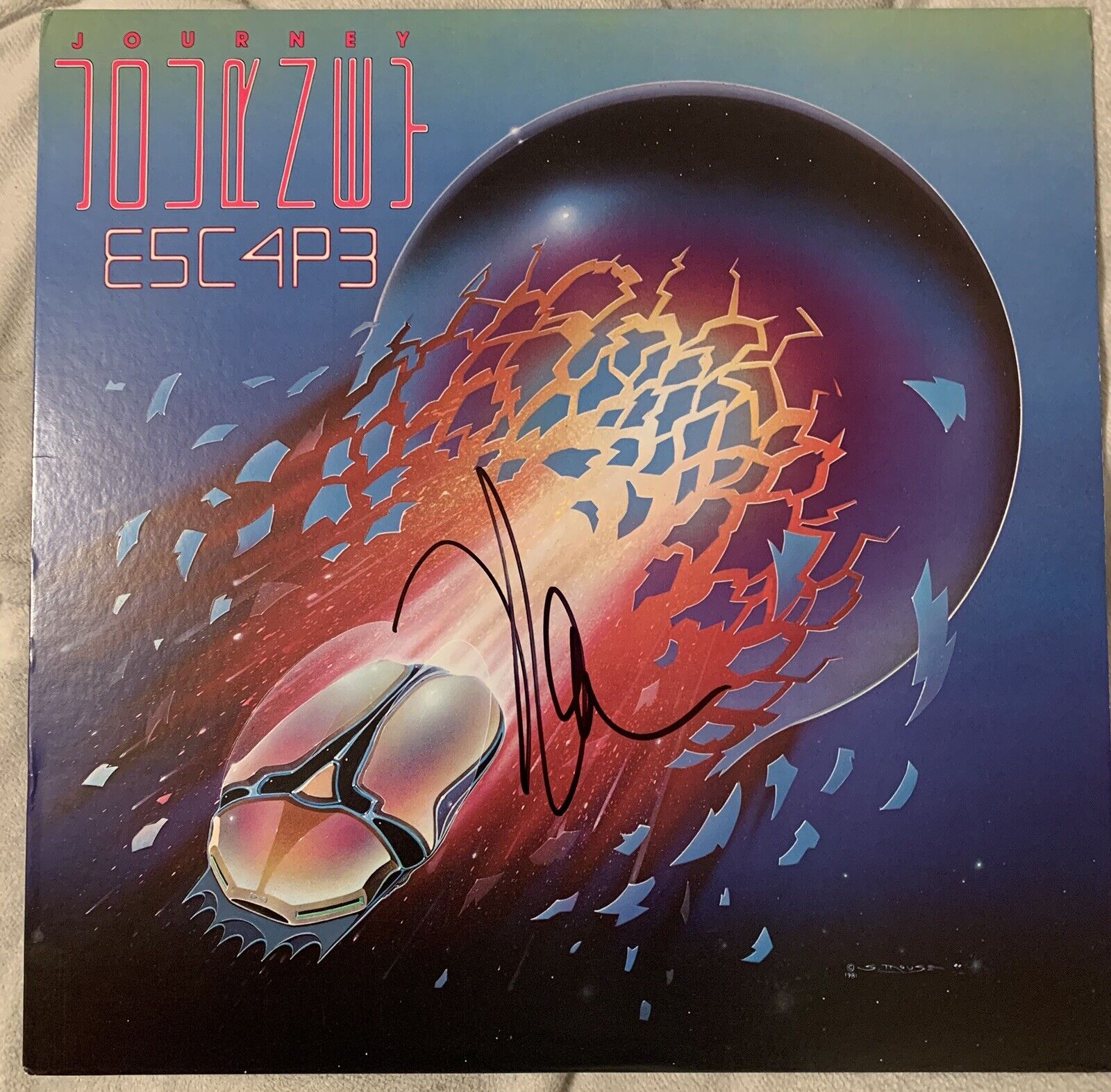 Neal Schon Signed Vinyl Lp Record Journey Auto