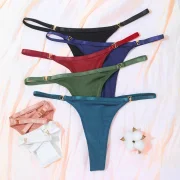 Curesgood Women Thongs Seamless Underpants Panties Sexy V-Waist Sport Thongs Low Rise Breathable G-string Women Ultra-thin Thong Underwear