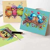 (US Only)DIY Diamond Art Greeting Cards Congratulations Cards & Gifts (10pcs Birds)