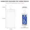 NYTKL 2 PCS Handicap Placard Holder, 11.6"&times;5" Ultra Transparent Disabled Placard Holder with Large Hanger, Portable Handicap Permit Parking Sign Protective Cover for Most Vehicles