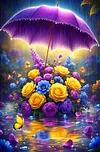 Luxury AB Velvet Diamond Painting Kit - Flower