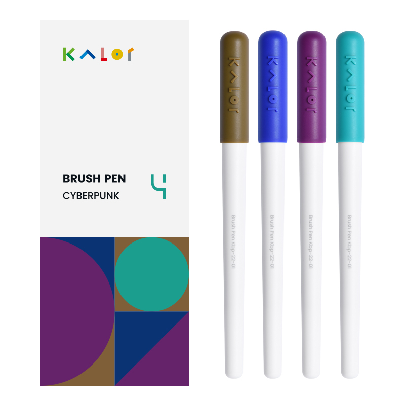 Journalsay 4 Pcs/set Colorful Soft Tip Brush Pen Set Write Smoothly Painting Tools
