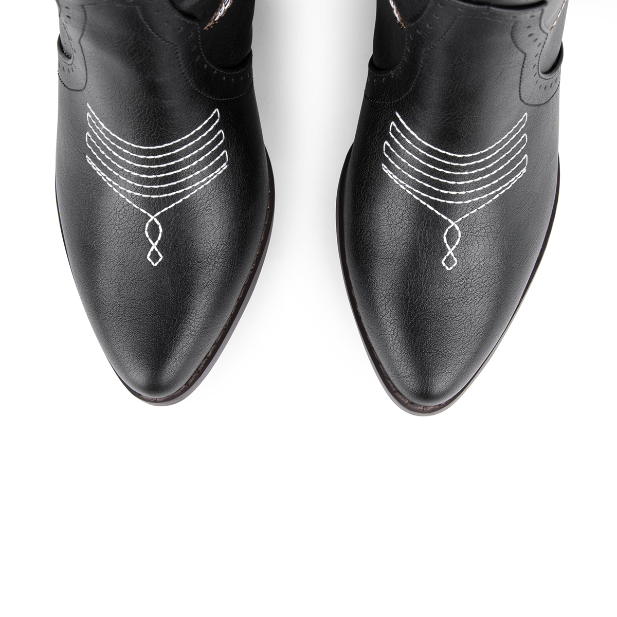 2" Women's Pointed Toe Embroidered Cowboy Boots Vintage Style Western Cowgirl Boots-MERUMOTE