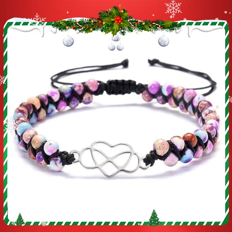 For Granddaughter - Grandmother & Granddaughter Forever Linked Forever loved Beads Bracelet