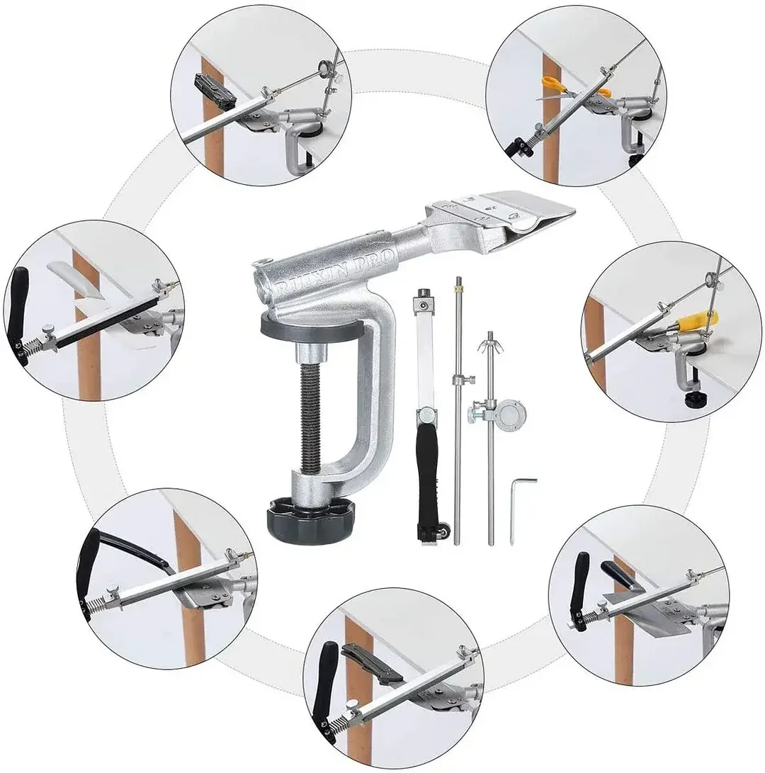 KNIFE Sharpener With 4 Whetstones 