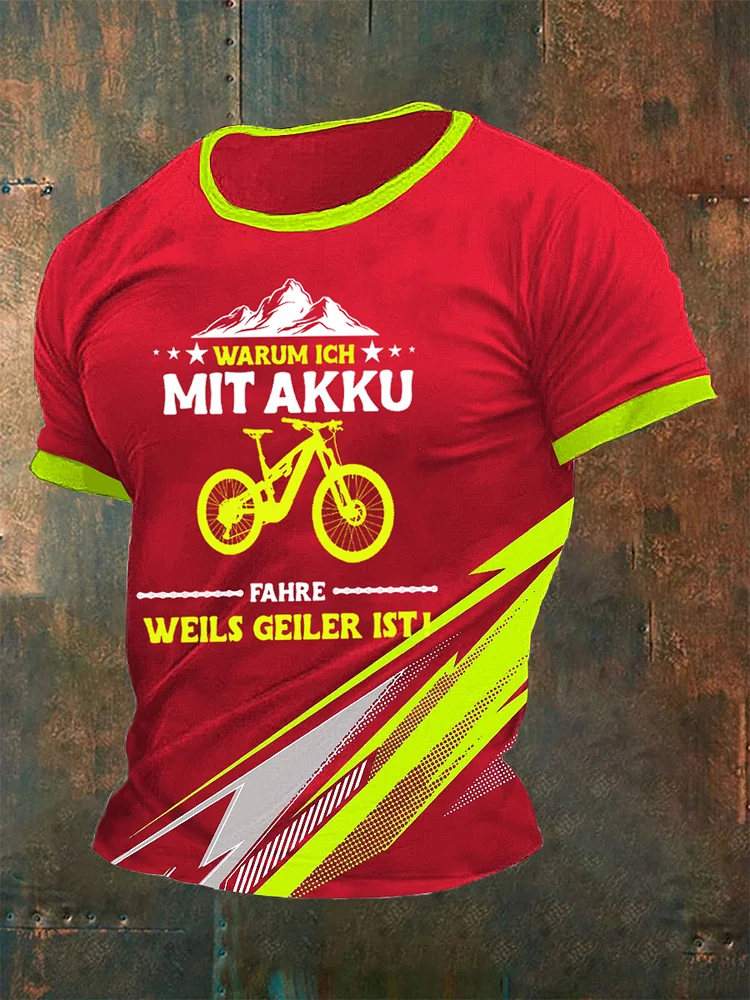 Herren Warum ich AKKU fahre Weils Geiler ist T-Shirt