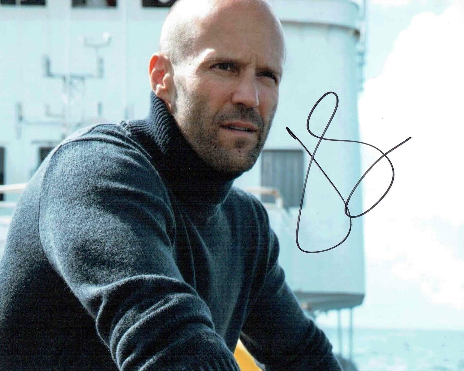 Jason STATHAM SIGNED Autograph 10x8 The MEG Photo Poster painting AFTAL COA English Actor