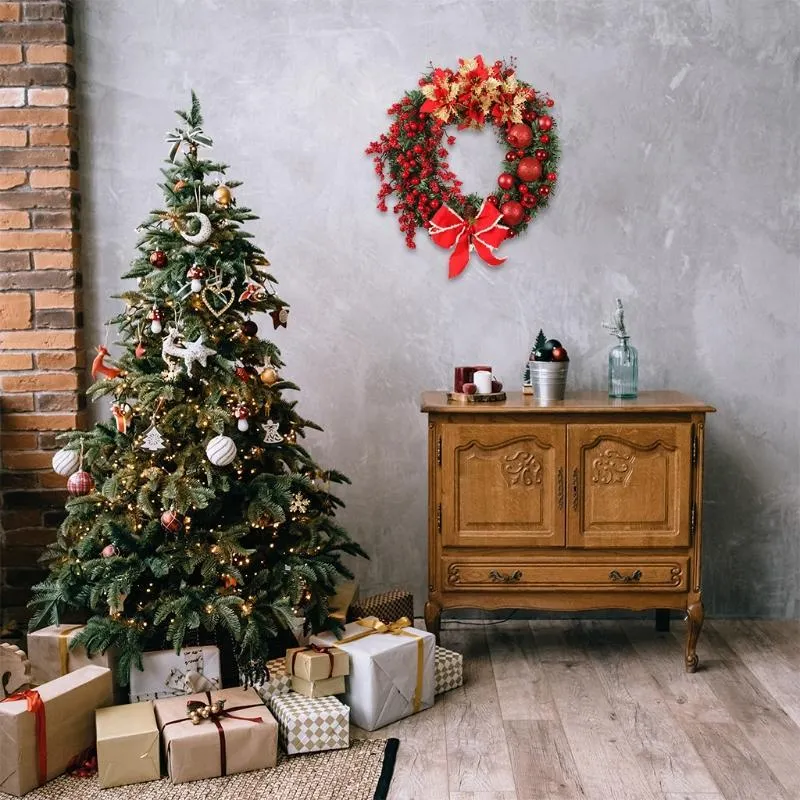 Artificial Wreath Hanging Door Wall Christmas Decoration