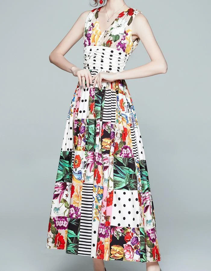 Elegant Printed Oversized Dress