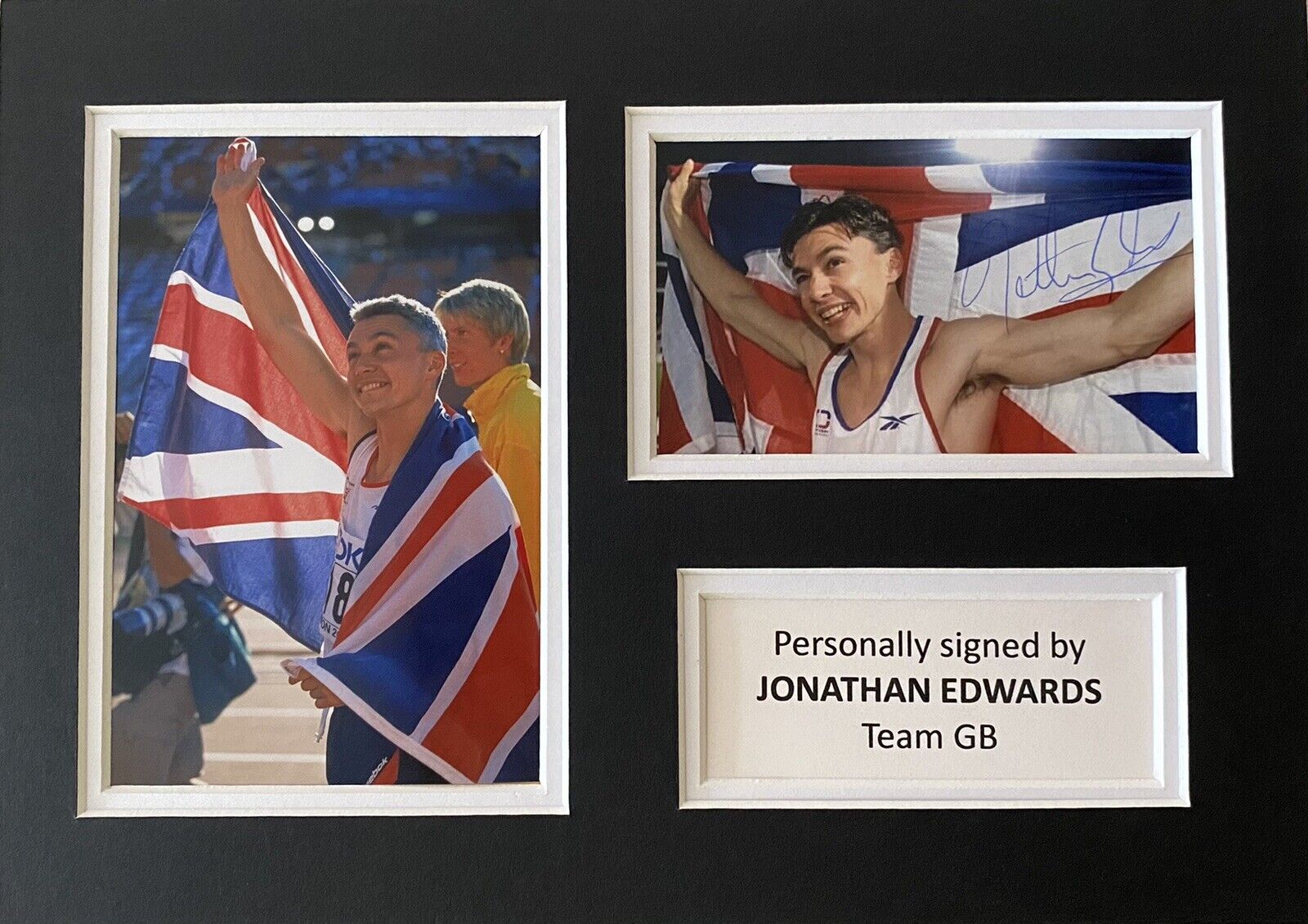 Jonathan Edwards Hand Signed Photo Poster painting In A4 Mount Display - Olympics - Team GB