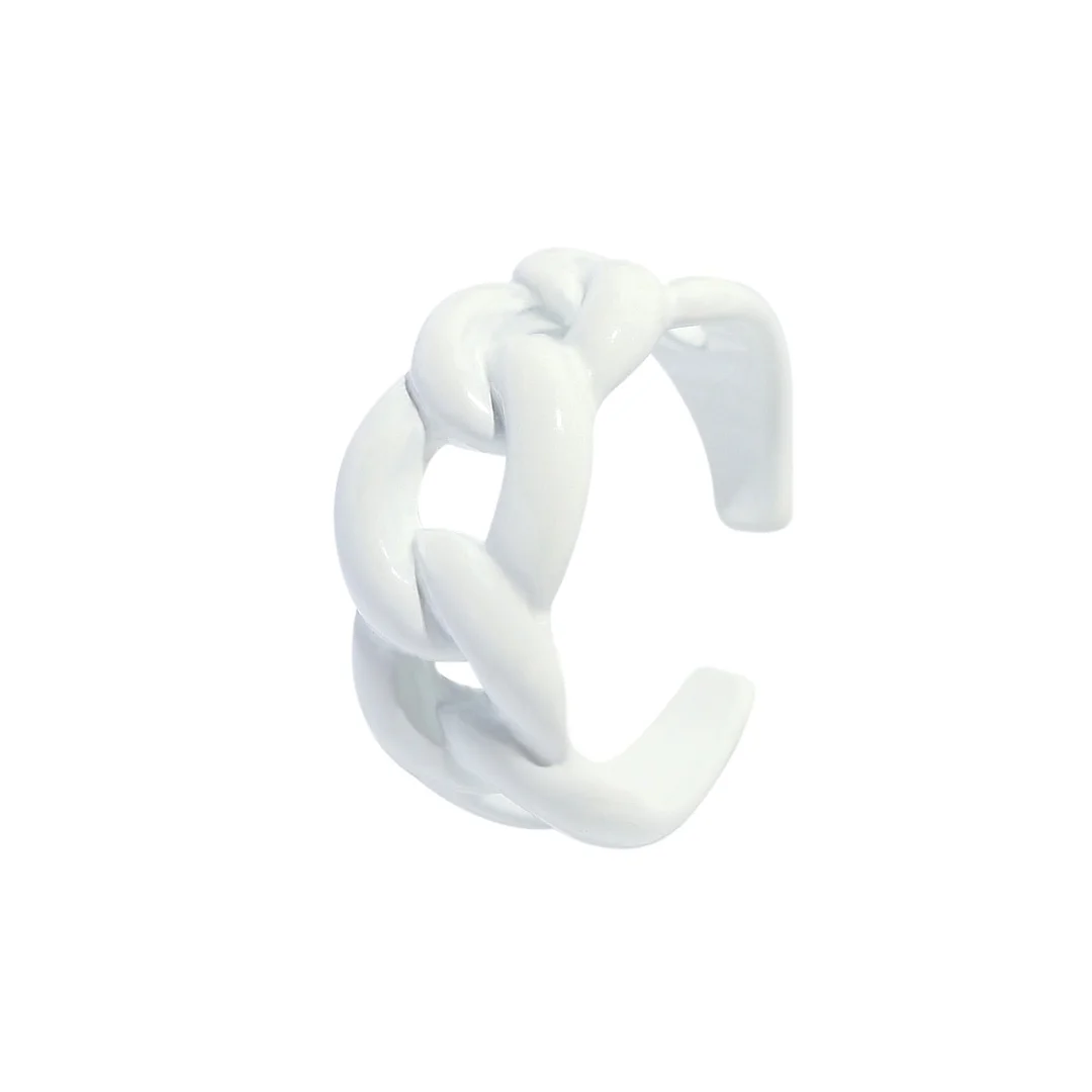 Dvacaman 2021 New INS Trendy Colorful Dripping oil Geometric Rings Candy Color Hand Painted Irregular Open Rings Female Jewelry