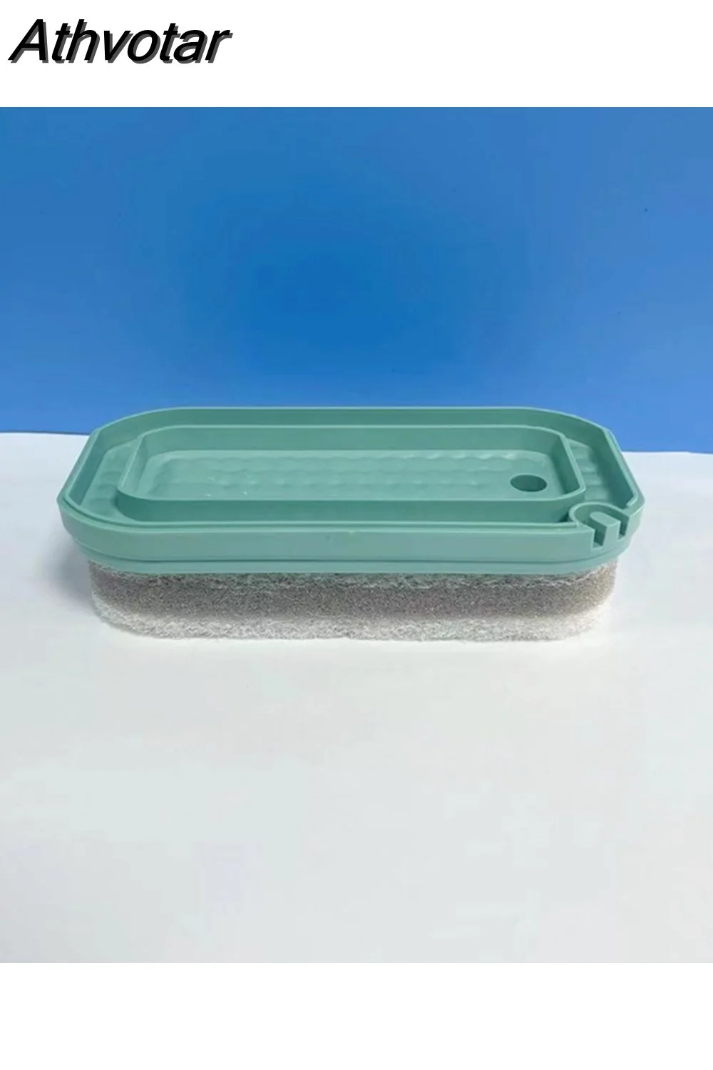 Athvotar Cleaning Brush Portable Plastic Clothes Shoes Laundry Brush Soap Dispenser Dishwashing Soft Brushes Cleaning Tools