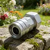 Garden Hose to Mini Power Washer Adapter Stainless Steel Leak-Proof Adapter 3/4 GHT to 1/4 Quick Connector for Car Wash & Outdoor Cleaning