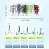 Fishing Treble Hook 5 Colors Triple Barbed Steel Fish Hook for Bait Lure Fishing