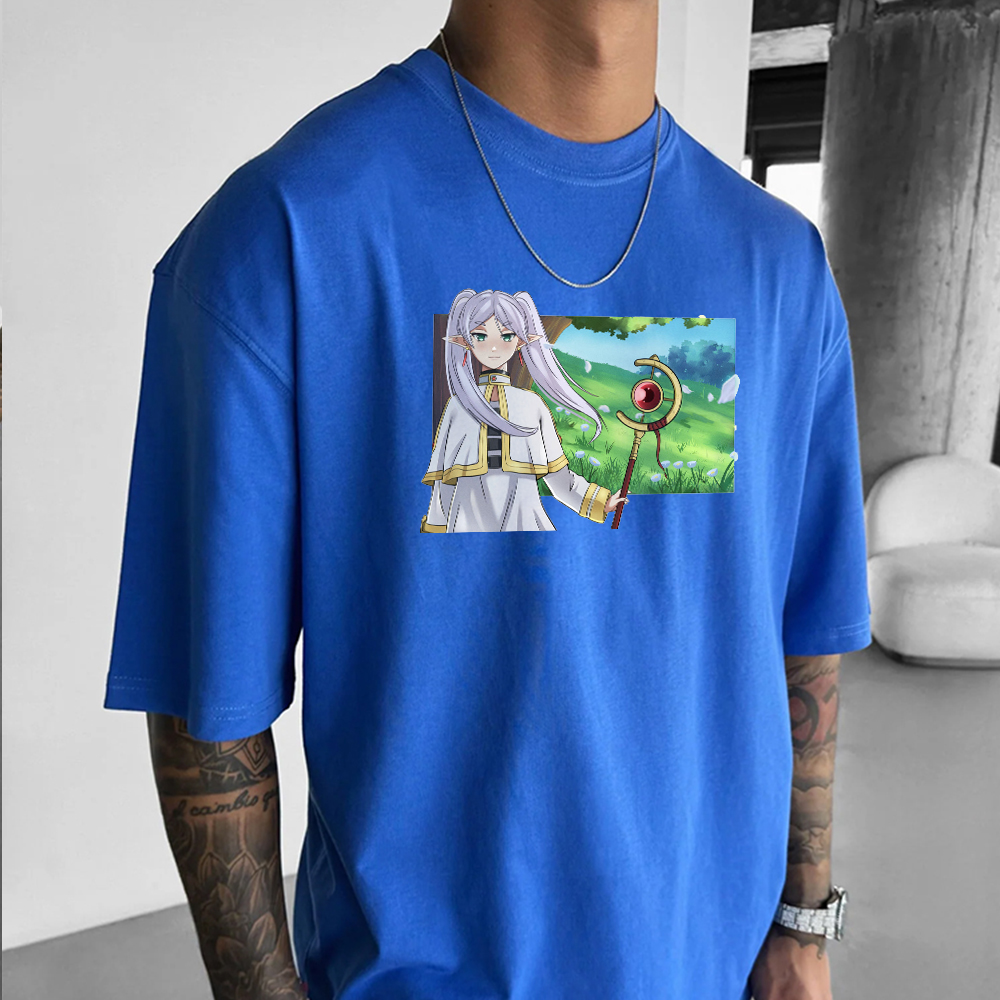 Casual Anime Simple Large Print T-Shirt