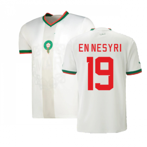 Marokko Youssef En-Nesyri 19 Away Trikot WM 2022