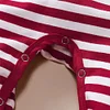 Baby Christmas Striped Jumpsuits Overalls Romper