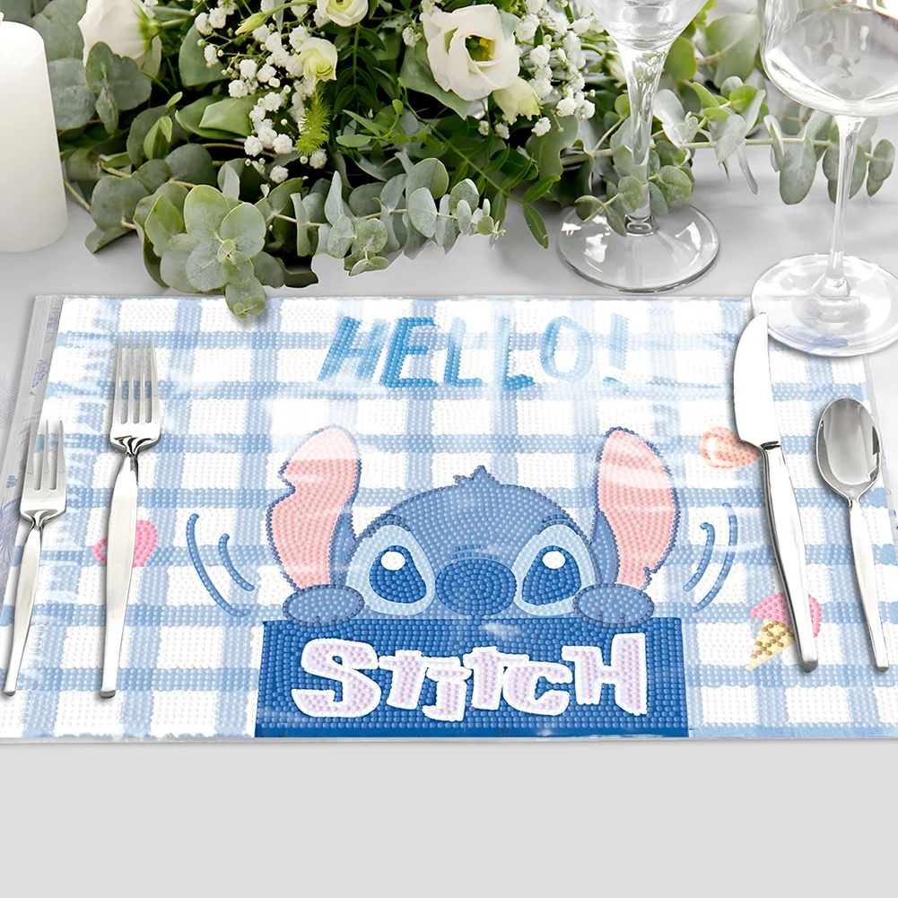DIY Stitch Diamond Painting Placemat Diamond Crafts Projects for Kids Adults