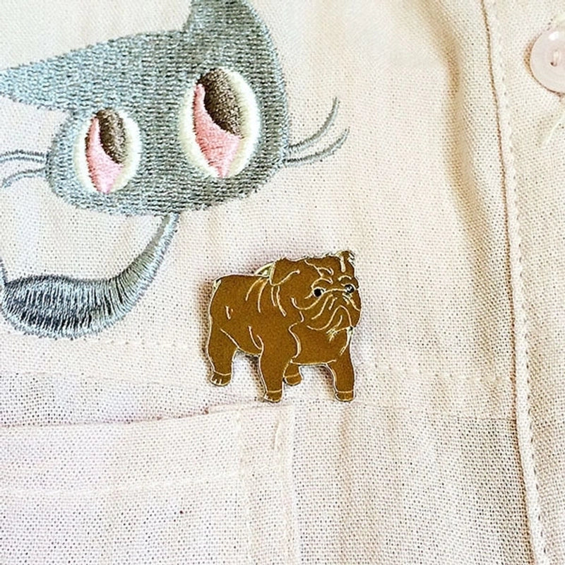 Cute Minimalist Pin Animal Dog Alloy Enamel Unisex Brooches