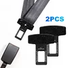 2Pcs Car Seat Belt Clip Extender Bling Car Seat Belt Tongue (Black Diamond)
