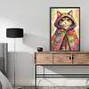 Diamond Painting -DIY Round Drill Cat with a Hat(40x60cm)