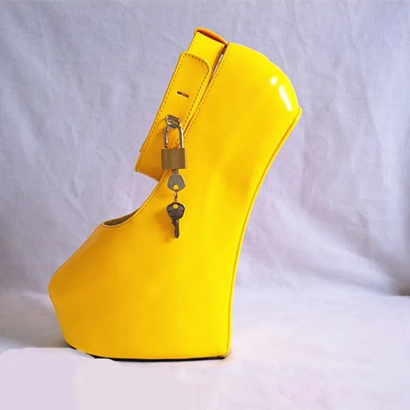 VCSHOES Women's Shoes 7.87in Heel Height PU Round Toe Hoof Heel Platform Pumps High Heels US Size 6-14 No.WG10
