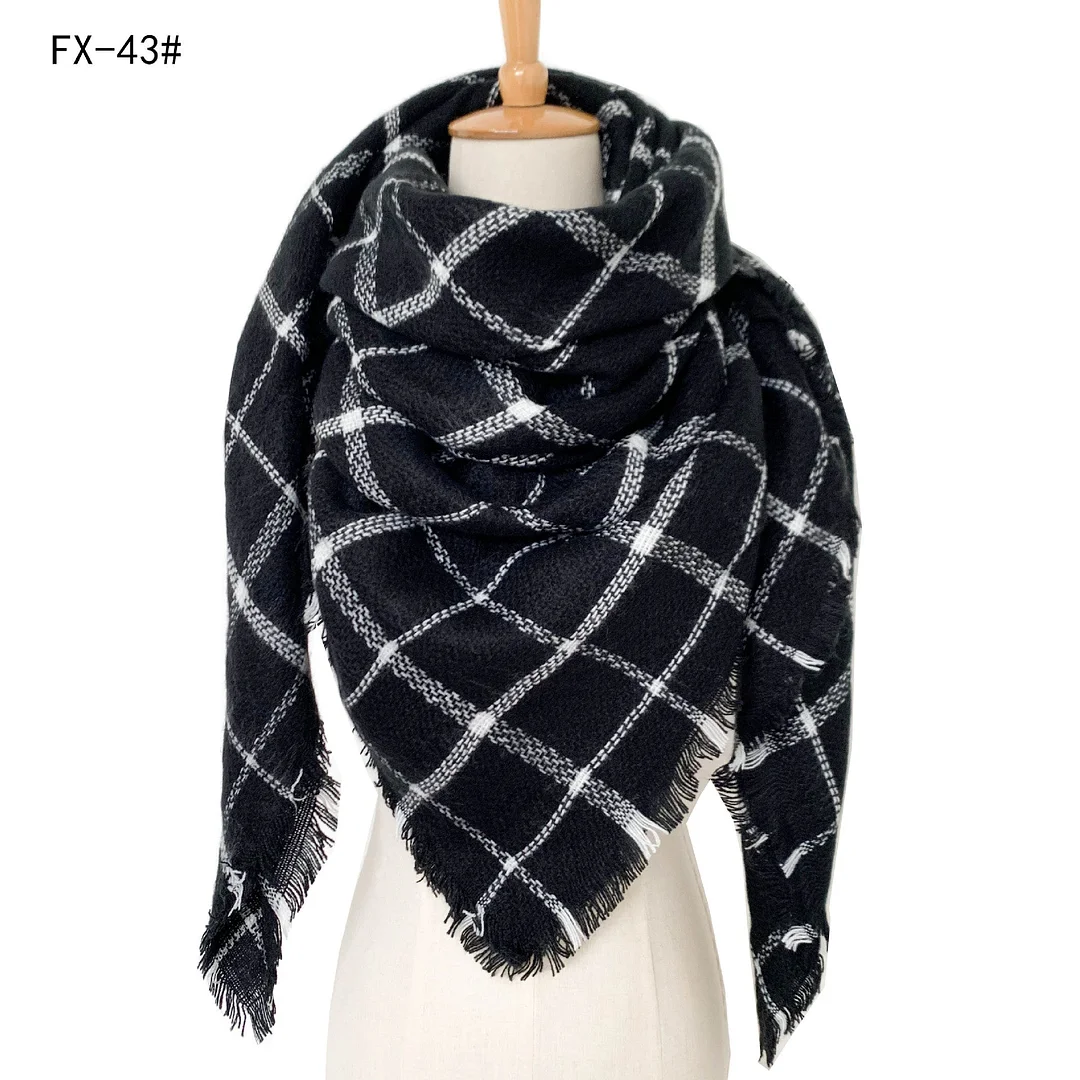 Plaid Pashmina Scarf Winter Scarf For Women
