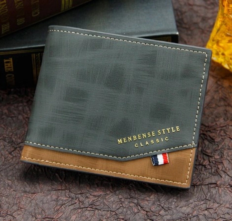 Men’s Solid Color Pu Leather Open Wallets