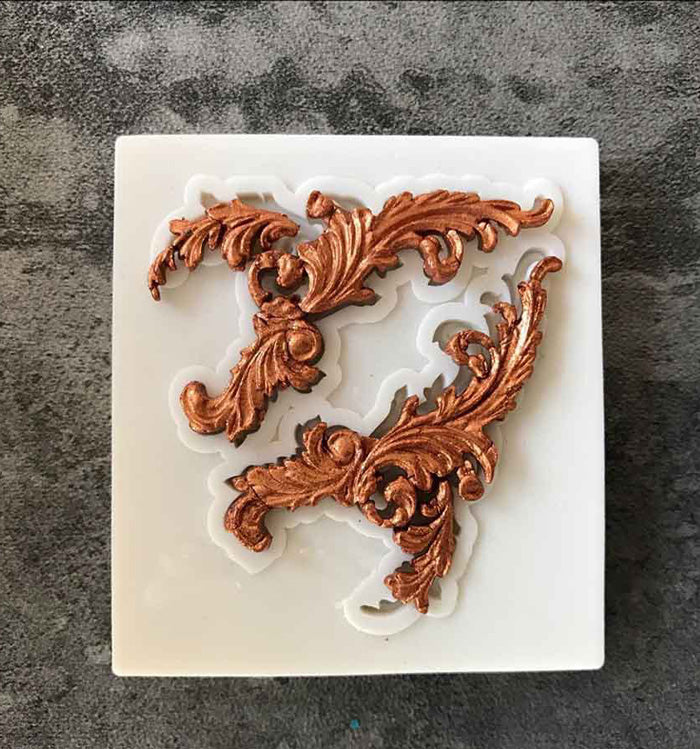 Vintage Embossing Mirror Frame Border Silicone Fondant Mould