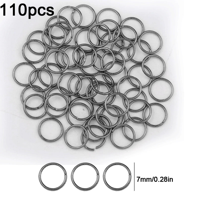 1 Set Diameter 3mm Diameter 4mm Diameter 5mm Alloy Solid Color Open Jump Rings Jewelry Accessories