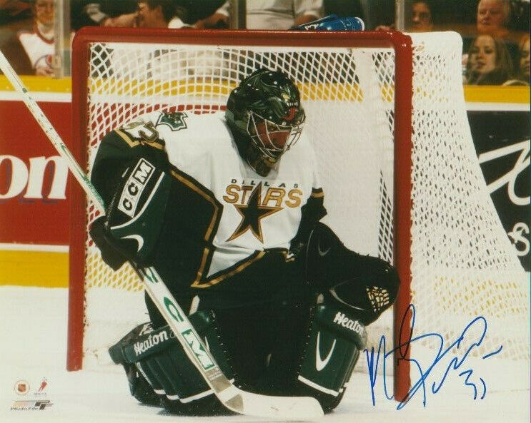 MARTY TURCO SIGNED DALLAS STARS GOALIE 8x10 Photo Poster painting #1 Autograph