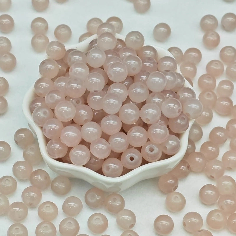 50 PCS/Package Diameter 4mm Diameter 6 Mm Glass Round Beads