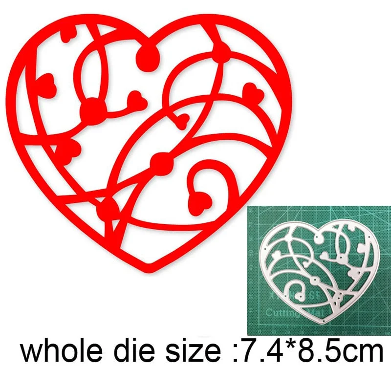 2021 New Craft Dies Heart Frame Metal Cutting Dies Cut Die Mold Decoration Scrapbook Dies Knife Mould Blade Punch Stencils Dies