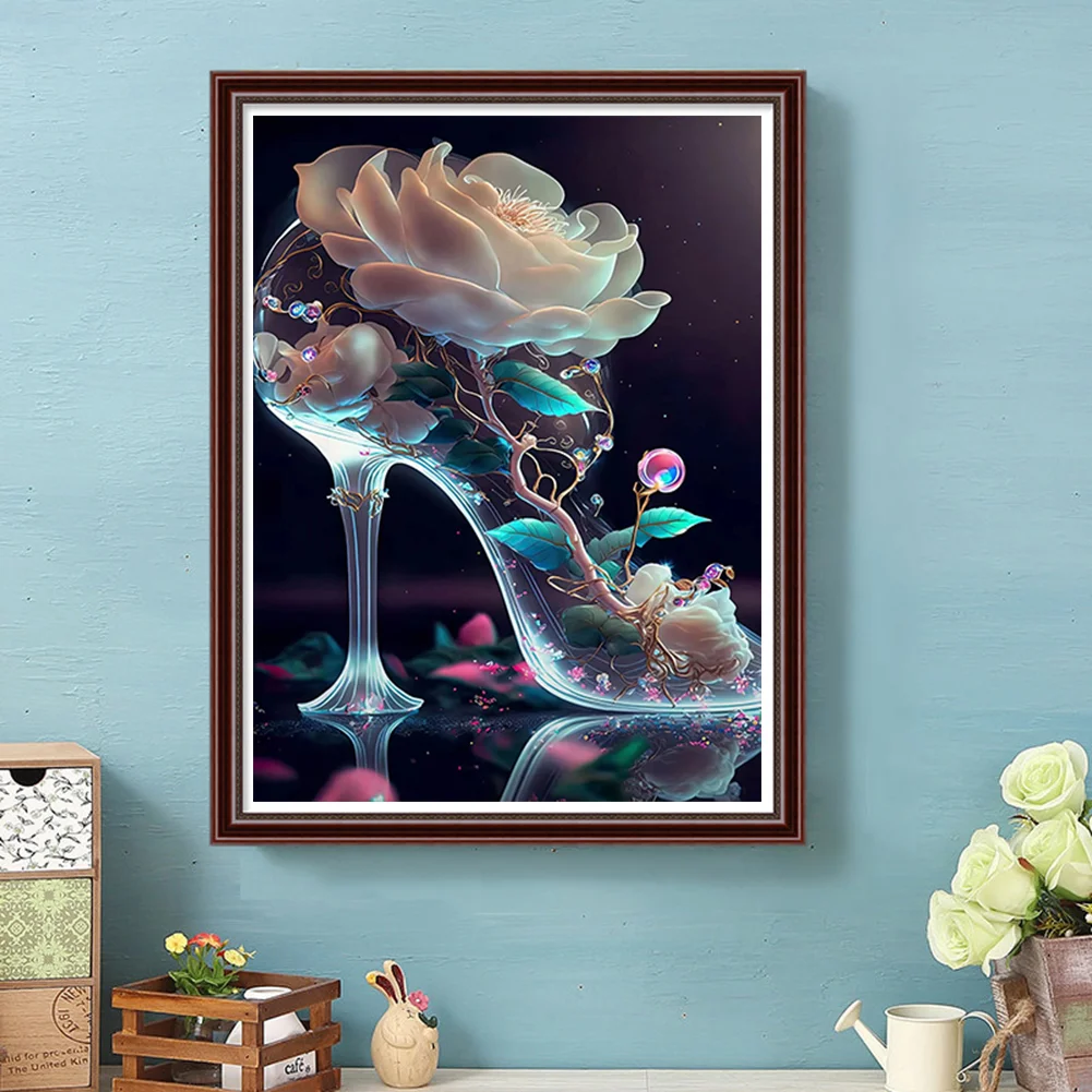 Full Round Diamond Painting 30*40cm - Dreamy Crystal High Heels