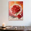 DIY Pearl Painting Red Roses for Home Wall Decor with Frame(30x40cm)