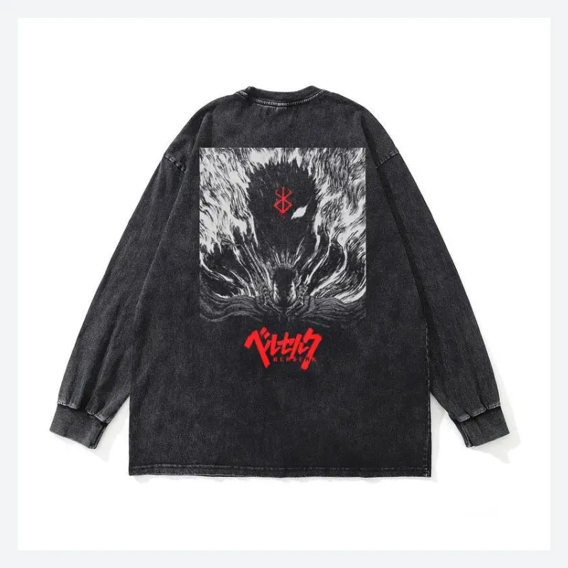 Brownm Printed Distressed Unisex Sweatshirt