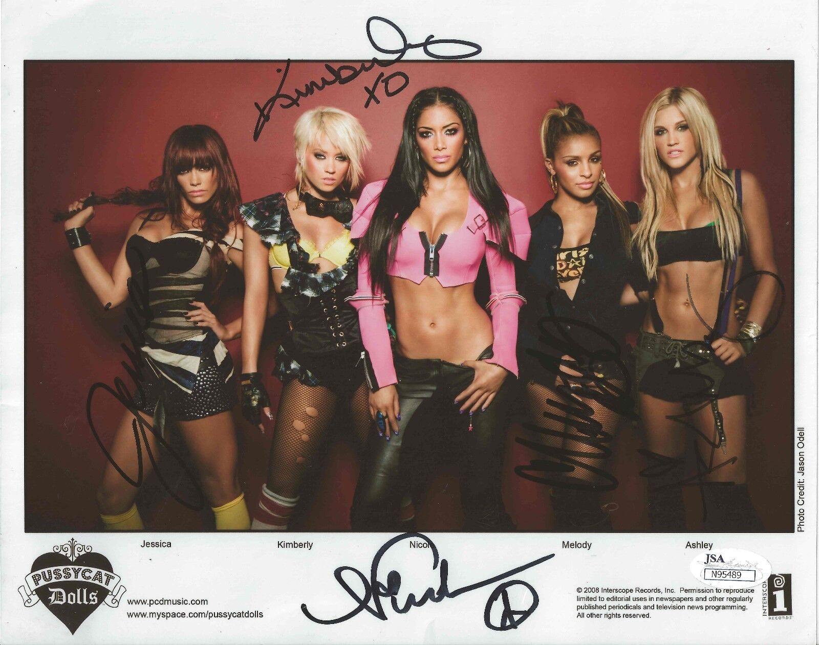 The Pussycat Dolls REAL hand SIGNED Photo Poster painting #1 + w/ JSA COA Autographed