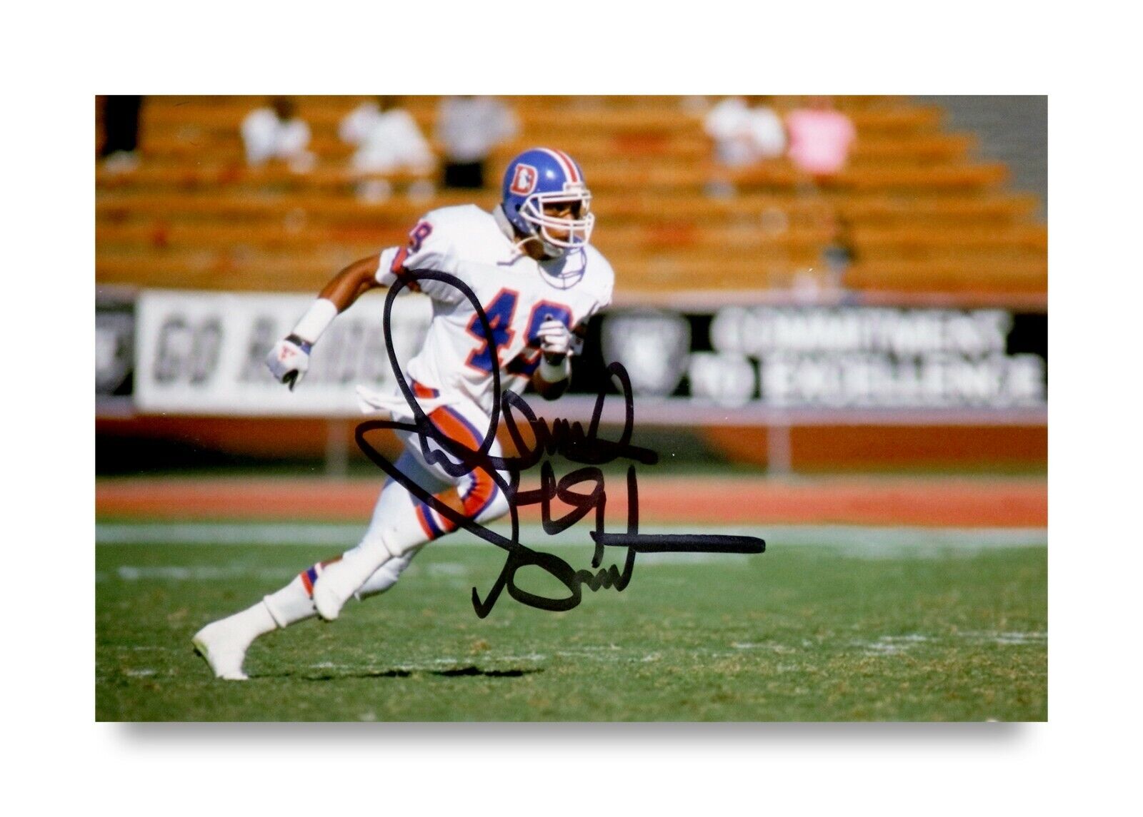 Dennis Smith Signed 6x4 Photo Poster painting Safety Denver Broncos NFL Genuine Autograph + COA