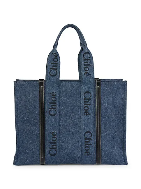 Chloé Woody Denim Tote Bag