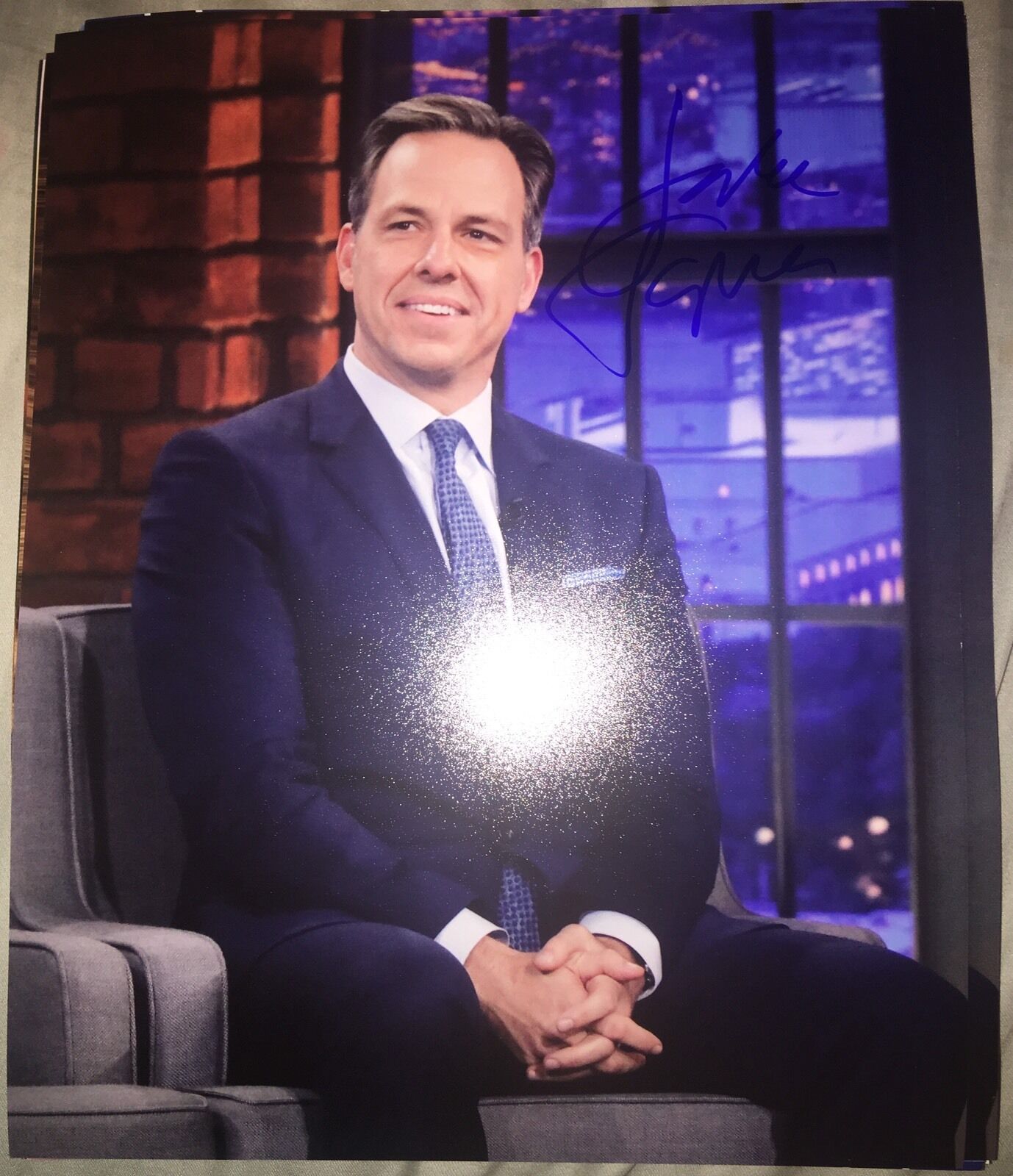 Jake Tapper Signed 8x10 Photo Poster painting COA Autograph State Of The Union CNN D3