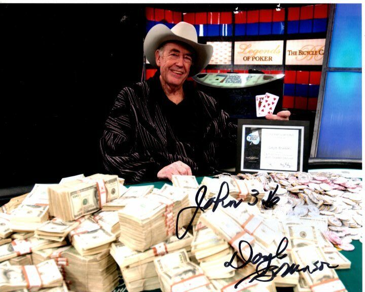 DOYLE BRUNSON Signed Autographed POKER Photo Poster painting