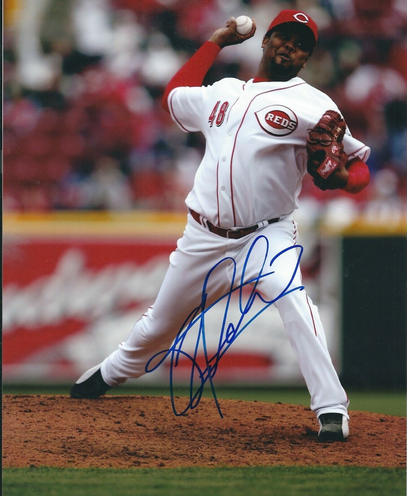 Autographed 8X10 FRANCISCO CORDERO Cincinnati Reds Photo Poster painting - COA